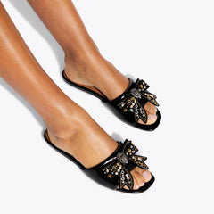 kensington bow flat sandal