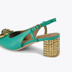 chelsea block sling back heel