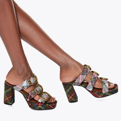 mayfair platform mule heel