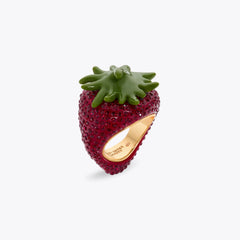 pave strawberry ring