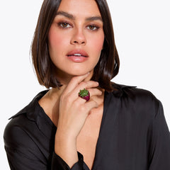 pave strawberry ring