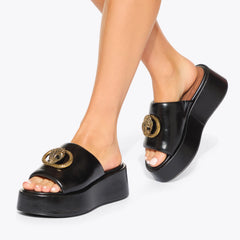 chelsea flatform mule sandal