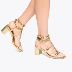 regent block gladiator heel