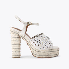 platform flower sandal