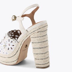 platform flower sandal