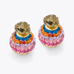 pave bubble stud earrings