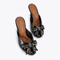 belgravia stud bow mule heel