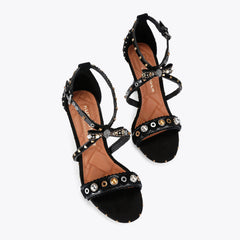 mini bow eyelet heel