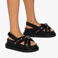 orson cross scallop sandal