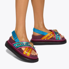 orson cross scallop sandal