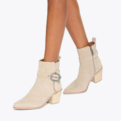 mayfair belt ankle boot
