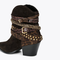 multi strap western boot