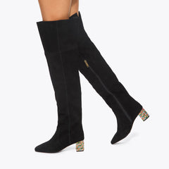 chelsea block over the knee boot