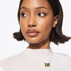 bow pearl necklace faux pearl necklace by kurt geiger london