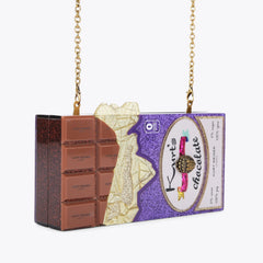 chocolate clutch bag
