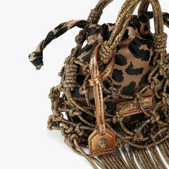 mini macrame crystal bag