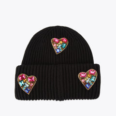 heart gem beanie