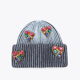 heart gem beanie