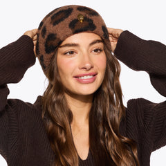leopard beanie