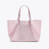 large violet tote bag