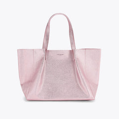 large violet tote bag