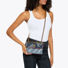 mini denim kensington bag