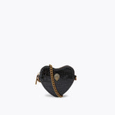 micro heart cross body bag