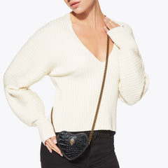 micro heart cross body bag