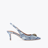 belgravia denim sling back heels