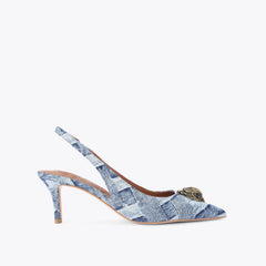 belgravia denim sling back heels