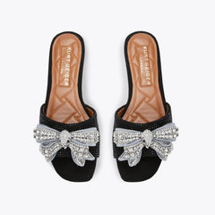 kensington bow flat sandal