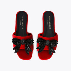 kensington bow flat sandal