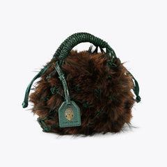 small macrame crystal bag