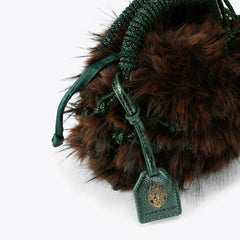 small macrame crystal bag