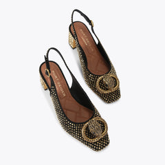 chelsea block sling back heel