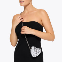 micro heart cross body bag