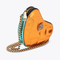 micro heart cross body bag