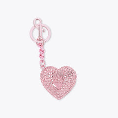 heart crystal keyring