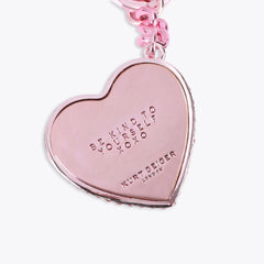 heart crystal keyring