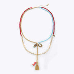 long pendant charm necklace