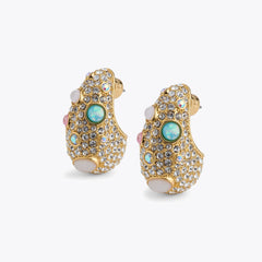 opal mix pave earrings