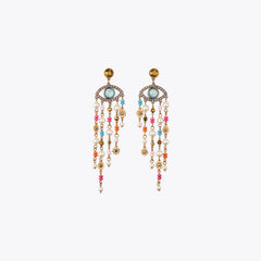 beaded eye earrings