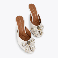 belgravia stud bow mule heel