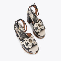 flower western platform heel