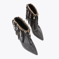 fringe bead boot