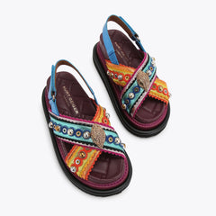 orson cross scallop sandal