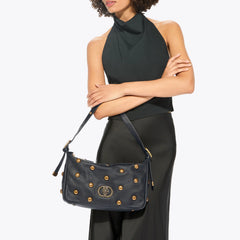 soft chelsea stud shoulder bag