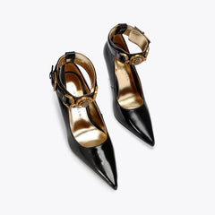 mansion ankle strap court heel