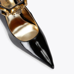 mansion ankle strap court heel