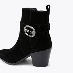 mayfair belt ankle boot